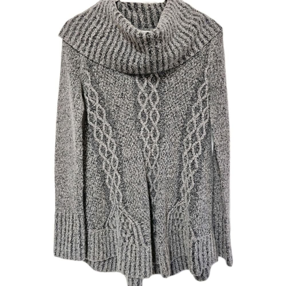 Kaisely Turtleneck Sweater Knit Wool Cotton Blend XS Long Cozy Lightweight